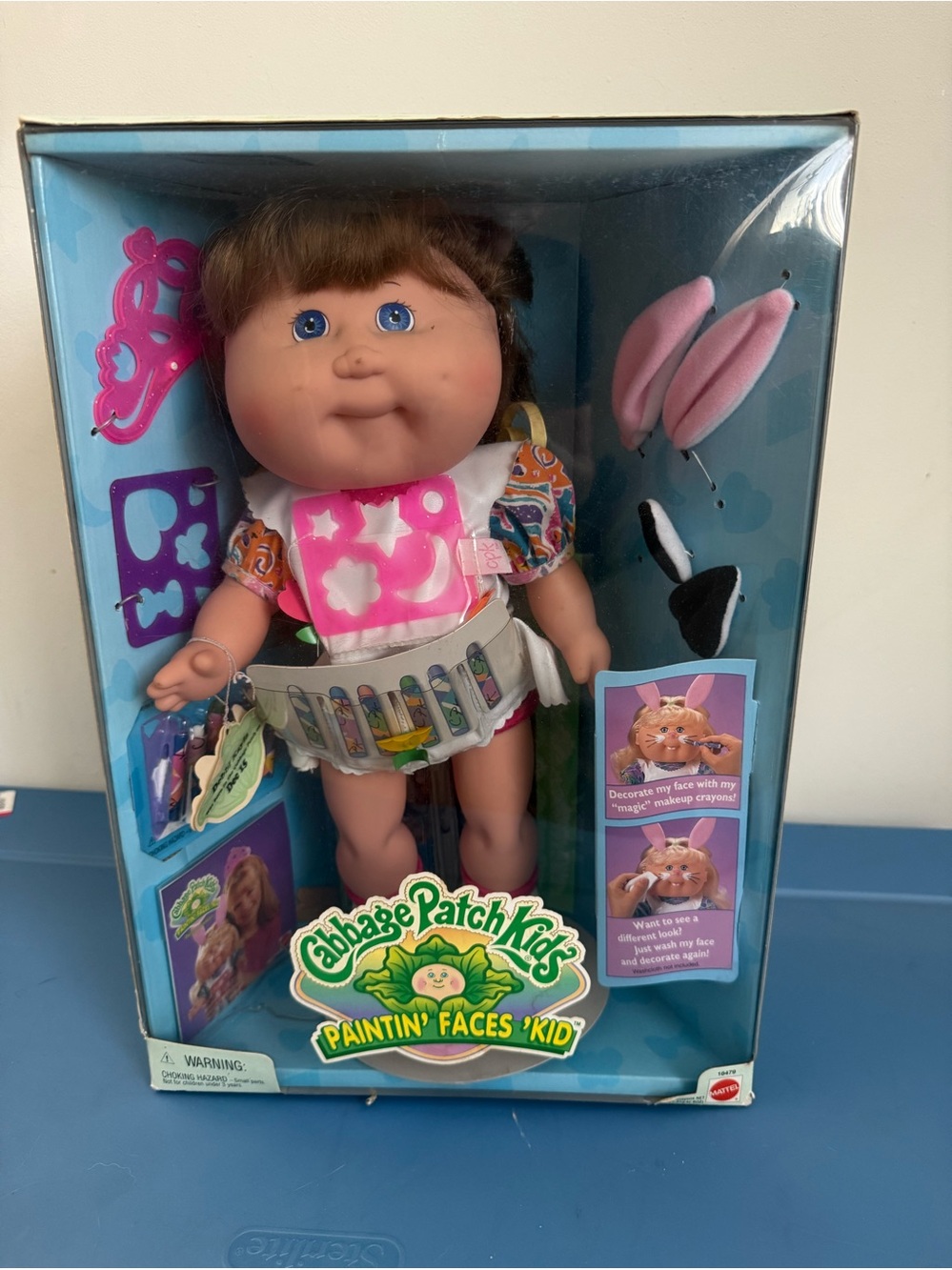 Vintage 1996 Mattel Cabbage Patch Kids Paintin' Faces Kid doll,  sealed in box